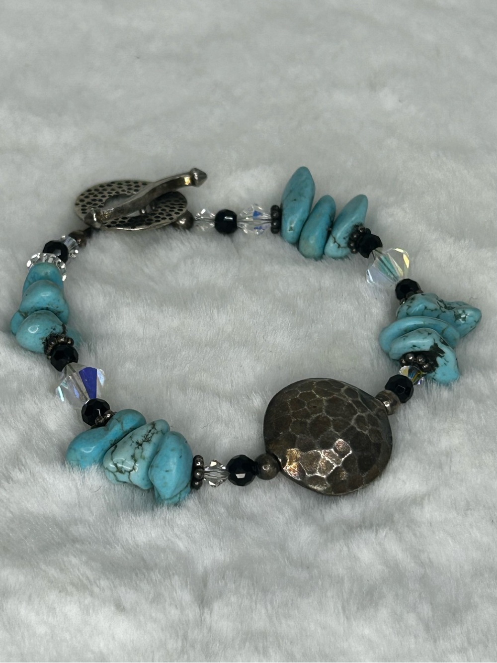 STERLING SILVER 925 TOGGLE CLOSURE BRACELET